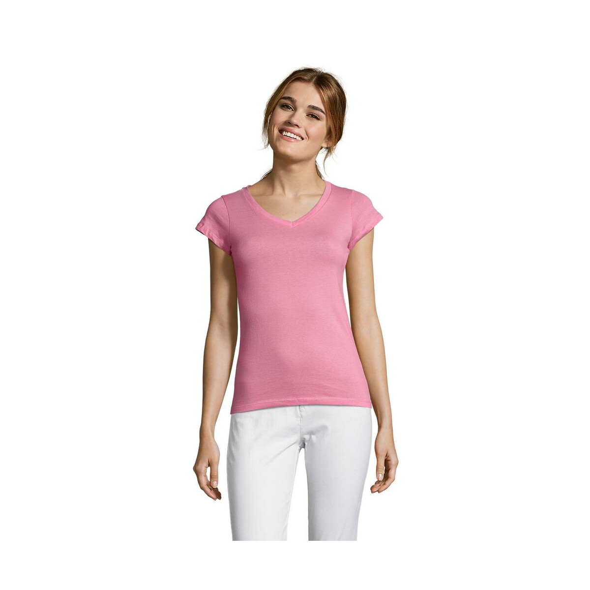 Koszulki z logo – moon damski t-shirt 150g moon s11388-op MOON Damski T-SHIRT 150g MOON s11388-op