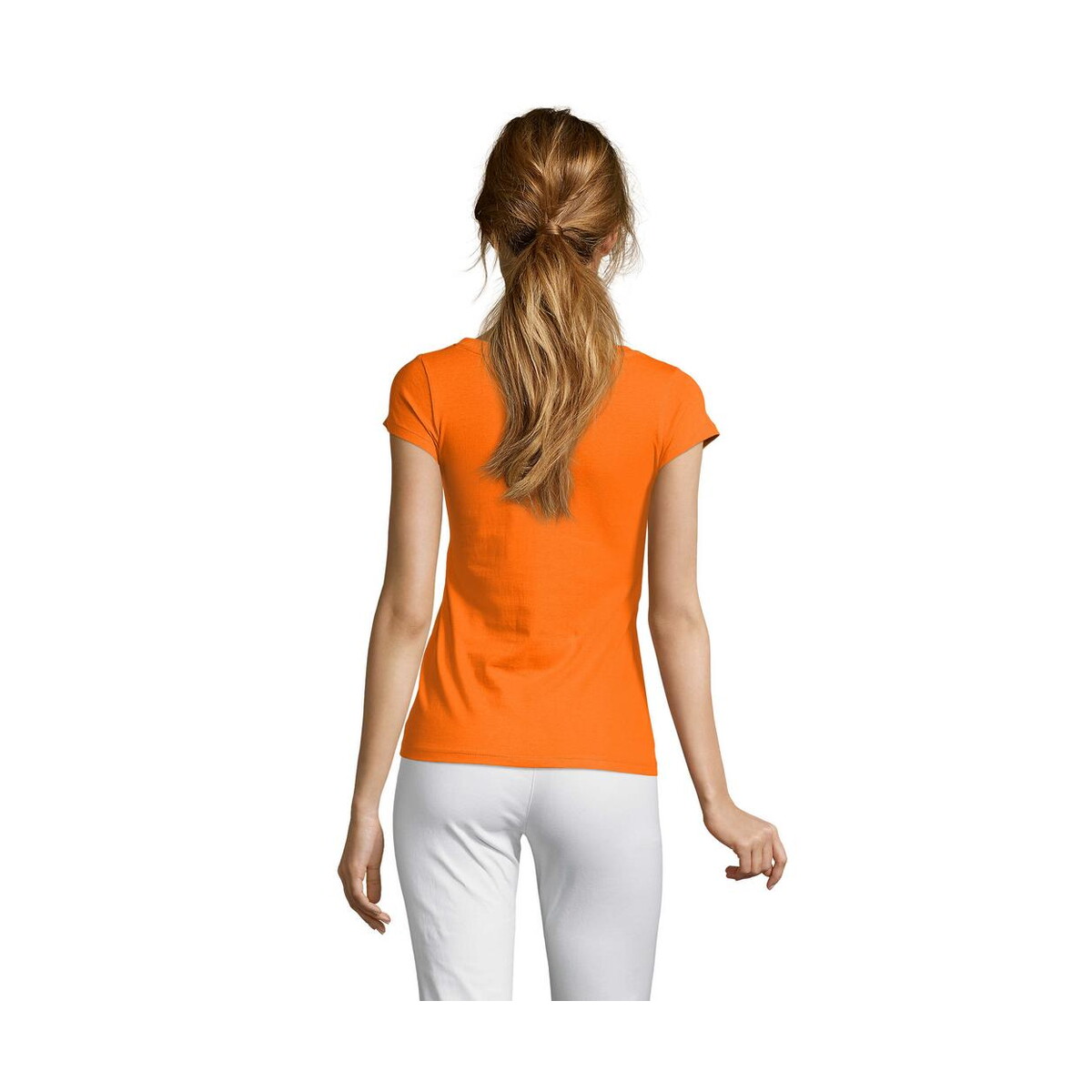Koszulki z logo – moon damski t-shirt 150g moon s11388-or-back MOON Damski T-SHIRT 150g MOON s11388-or-back