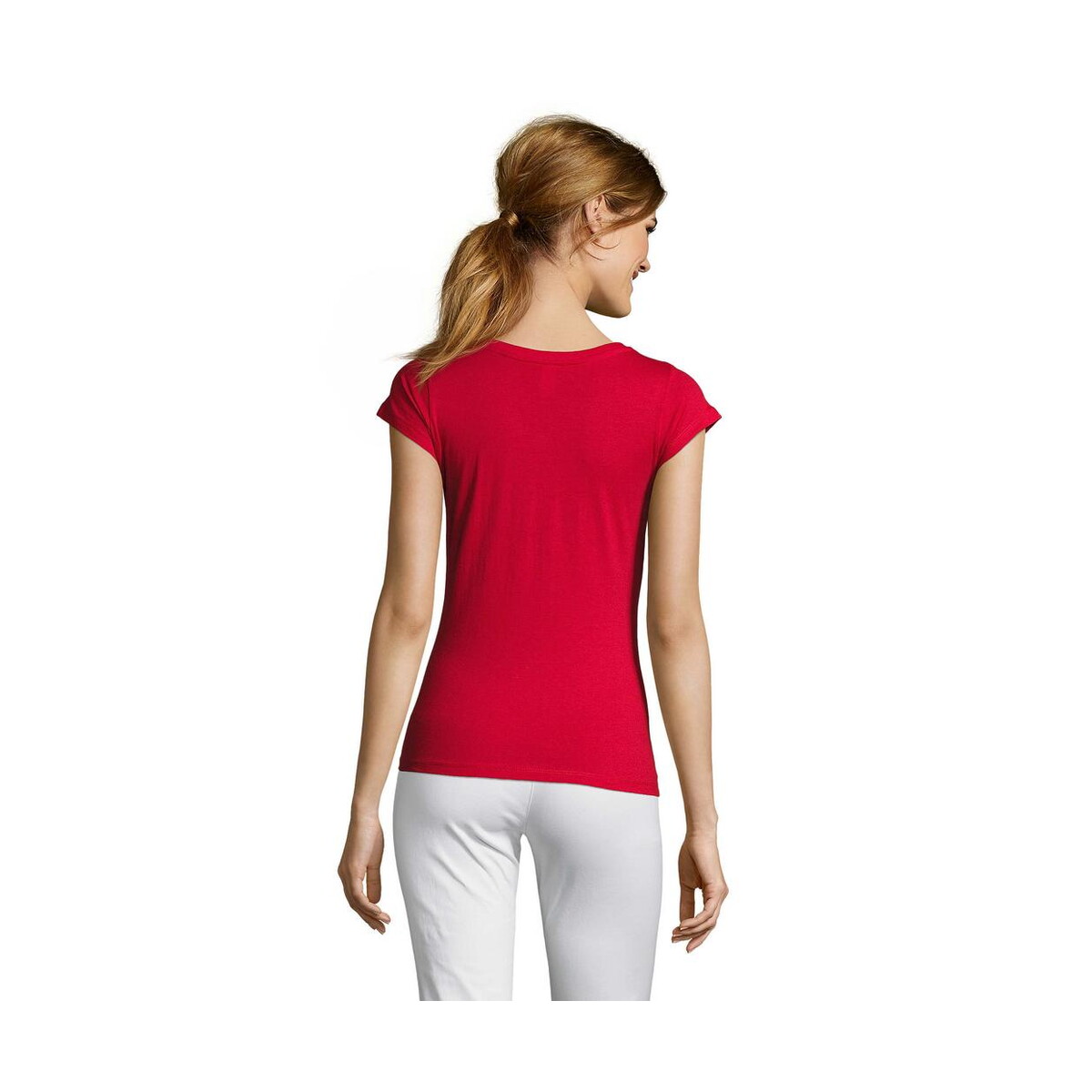 Koszulki z logo – moon damski t-shirt 150g moon s11388-rd-back MOON Damski T-SHIRT 150g MOON s11388-rd-back