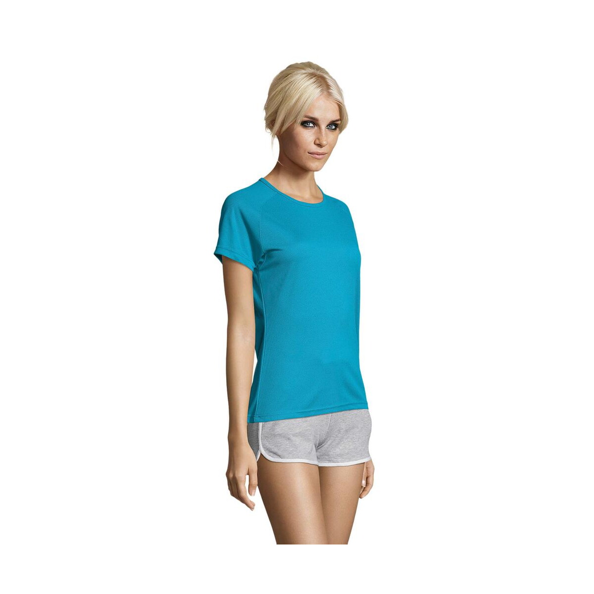 Koszulki z logo – sporty damski t-shirt 140g sporty women s01159-aq-side SPORTY Damski T-Shirt 140g SPORTY WOMEN s01159-aq-side
