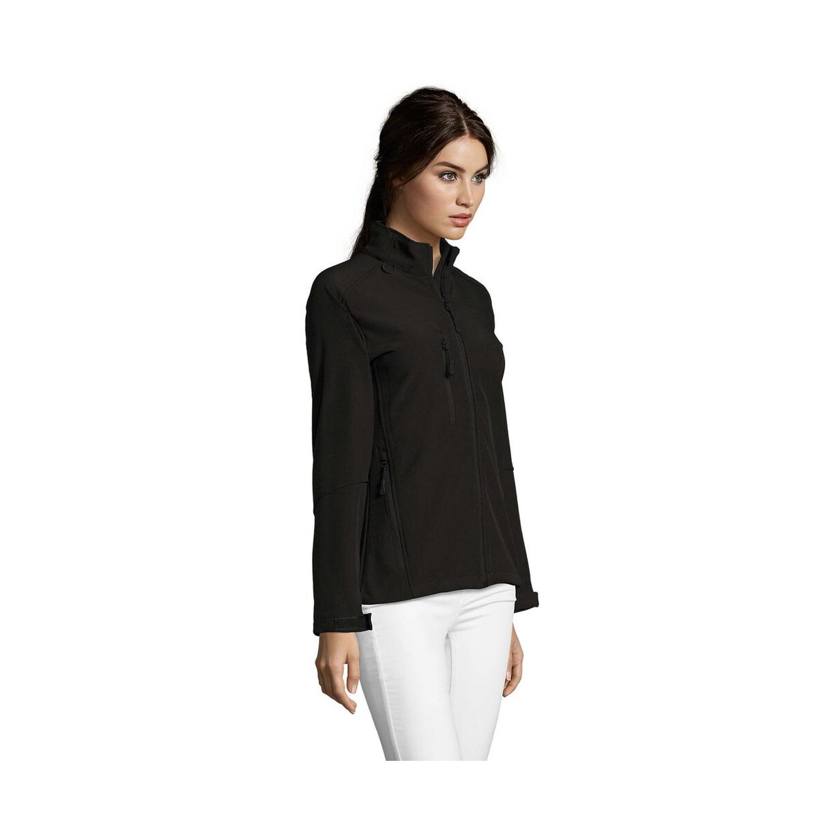 Kurtki z logo – roxy damski softshell 340g roxy s46800-bk-side ROXY Damski softshell 340g ROXY s46800-bk-side
