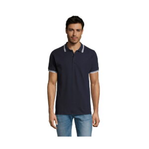 PASADENA męskie polo 200g PASADENA MEN - Francuski granatowy/biały - L