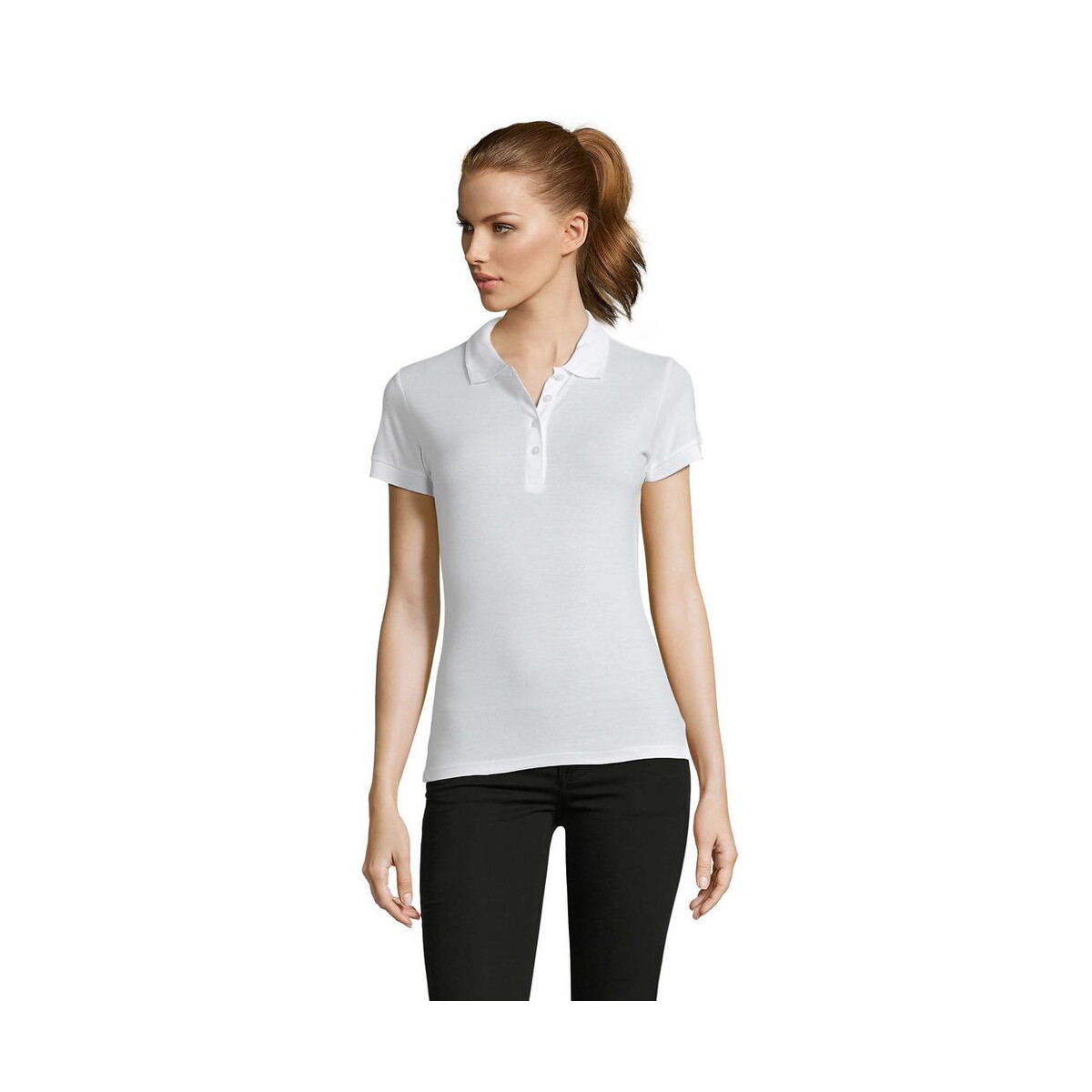 PASSION Damskie POLO 170g PASSION – Biała – L s11338-wh PASSION Damskie POLO 170g PASSION - Biała - L