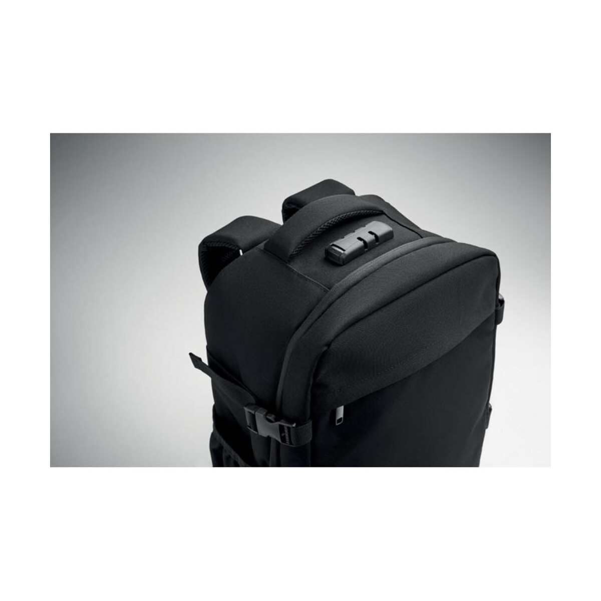 Plecaki z logo – plecak rpet 20l 15″ z zamkiem lock&go mo3137-03-open Plecak RPET 20L 15