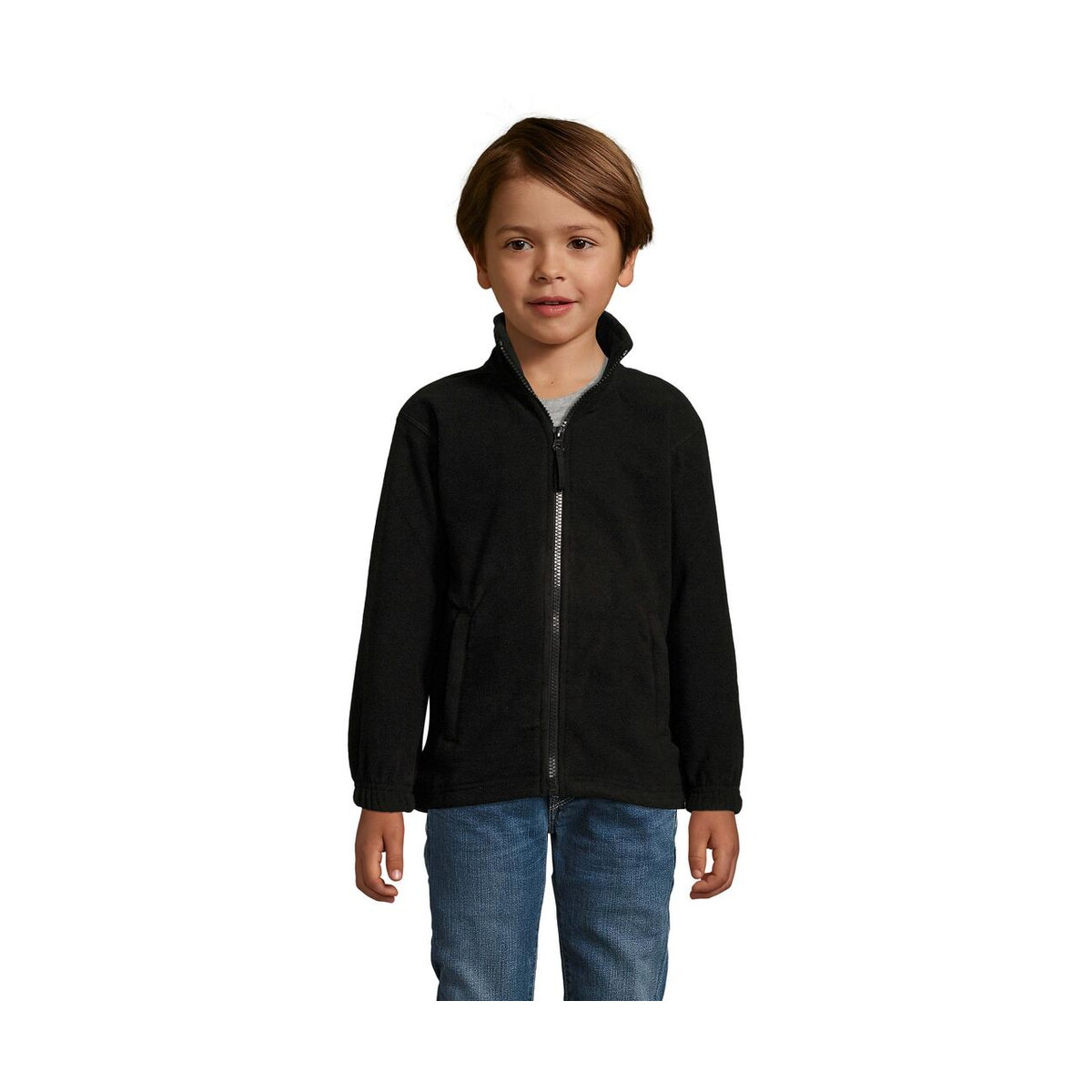 Polary z logo – north dziecięcy polar 300g north kids s00589-bk NORTH Dziecięcy polar 300g NORTH KIDS s00589-bk