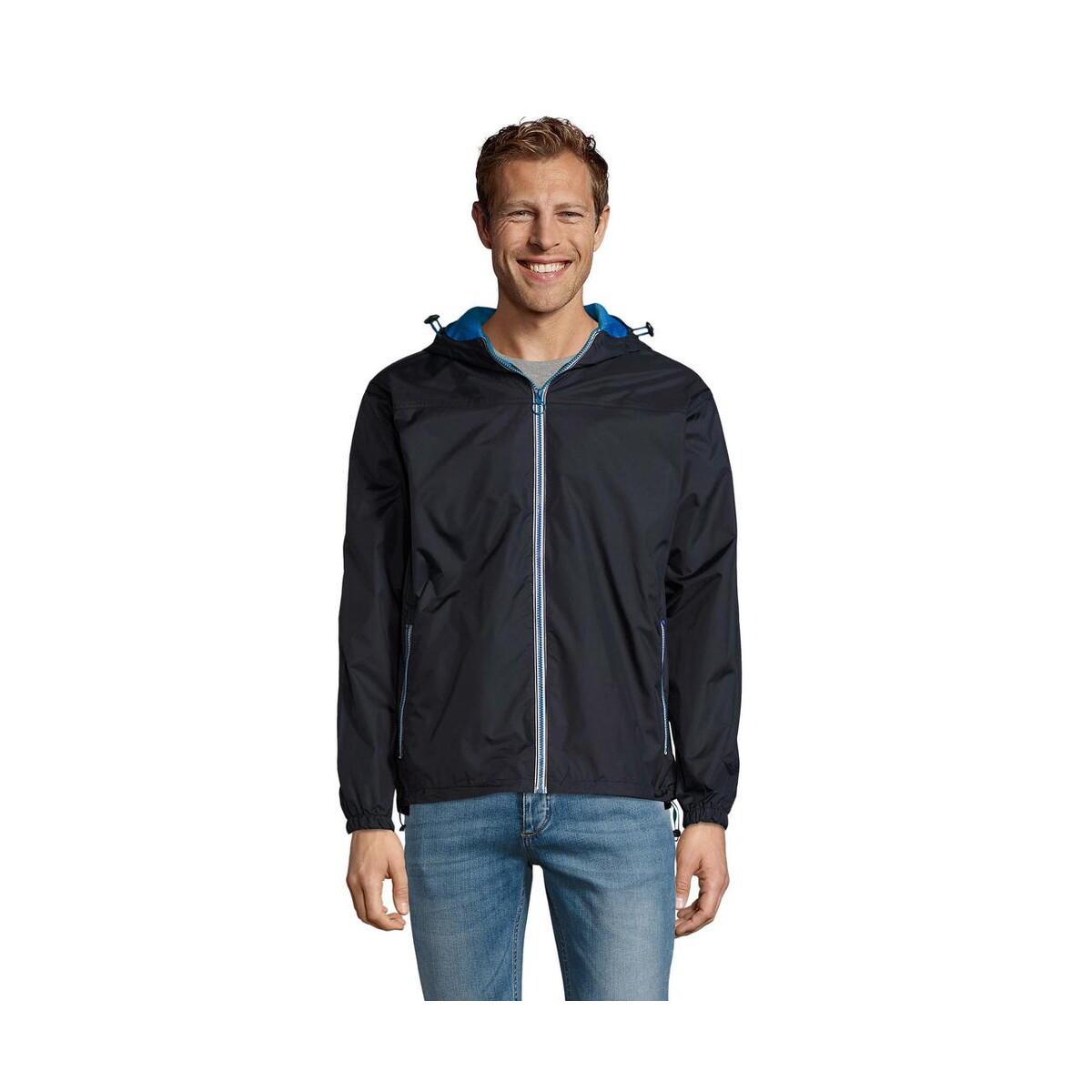 SKATE LINED WINDBREAKER SKATE – Navy/Royal – XL s01171-gv SKATE LINED WINDBREAKER SKATE - Navy/Royal - XL