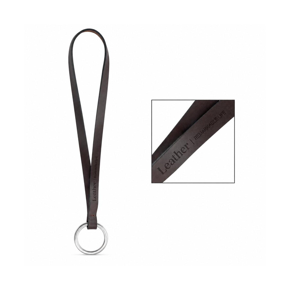 Wydrukowana próbka Lanyard LEATHER Short Slim (10 mm) 75032s_320