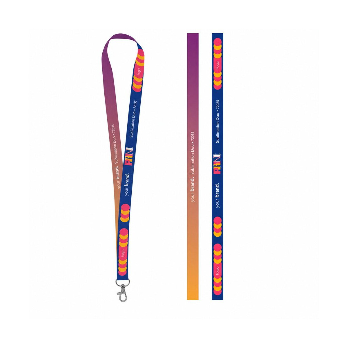 Wydrukowana próbka Lanyard SUBLIMATION Long II (20 mm) z poliestru 75035s_301