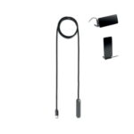 stojak na telefon z kablem USB- NIFTY - czarny