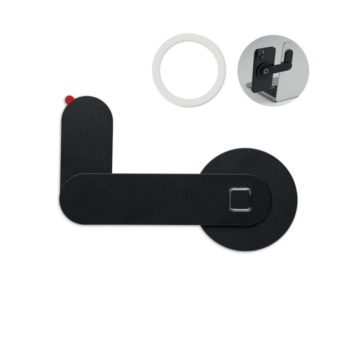 Stojaki na telefon z logo – magnetyczny uchwyt na telefon screentach mo3160-03 Magnetyczny uchwyt na telefon SCREENTACH mo3160-03