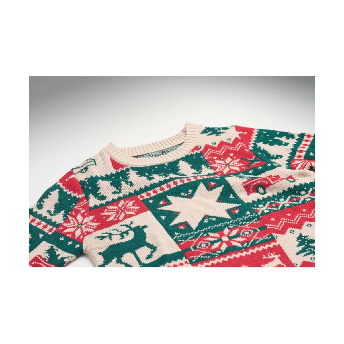 Swetry z logo – świąteczny sweter z dzianiny s- shimis cx1601-13-open Świąteczny sweter z dzianiny S- SHIMIS cx1601-13-open