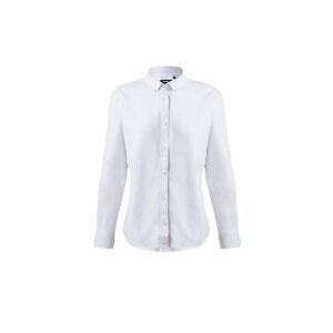 VL PRITHVI WOMEN. Koszula Oxford (180 g/m²) dla kobiet, wykonana z bawełny (50%), poliestru (45%) i elastanu (5%) - Biała