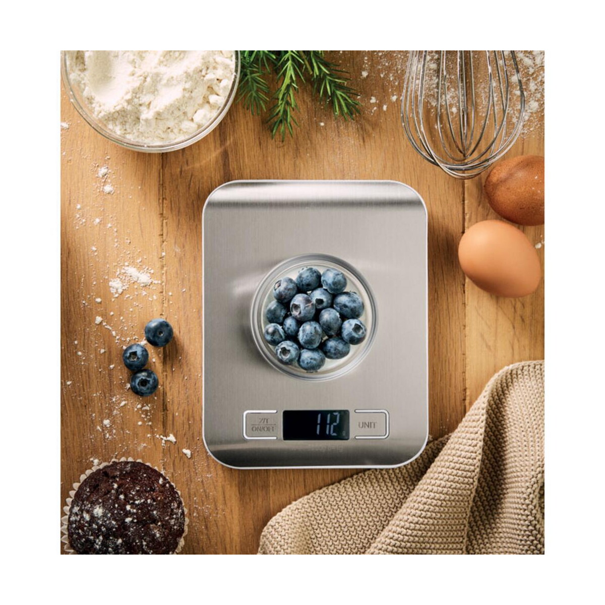 Wagi kuchenne z logo – cyfrowa waga kuchenna do 5kg scale it mo3142-14-ambiant Cyfrowa waga kuchenna do 5kg SCALE IT mo3142-14-ambiant
