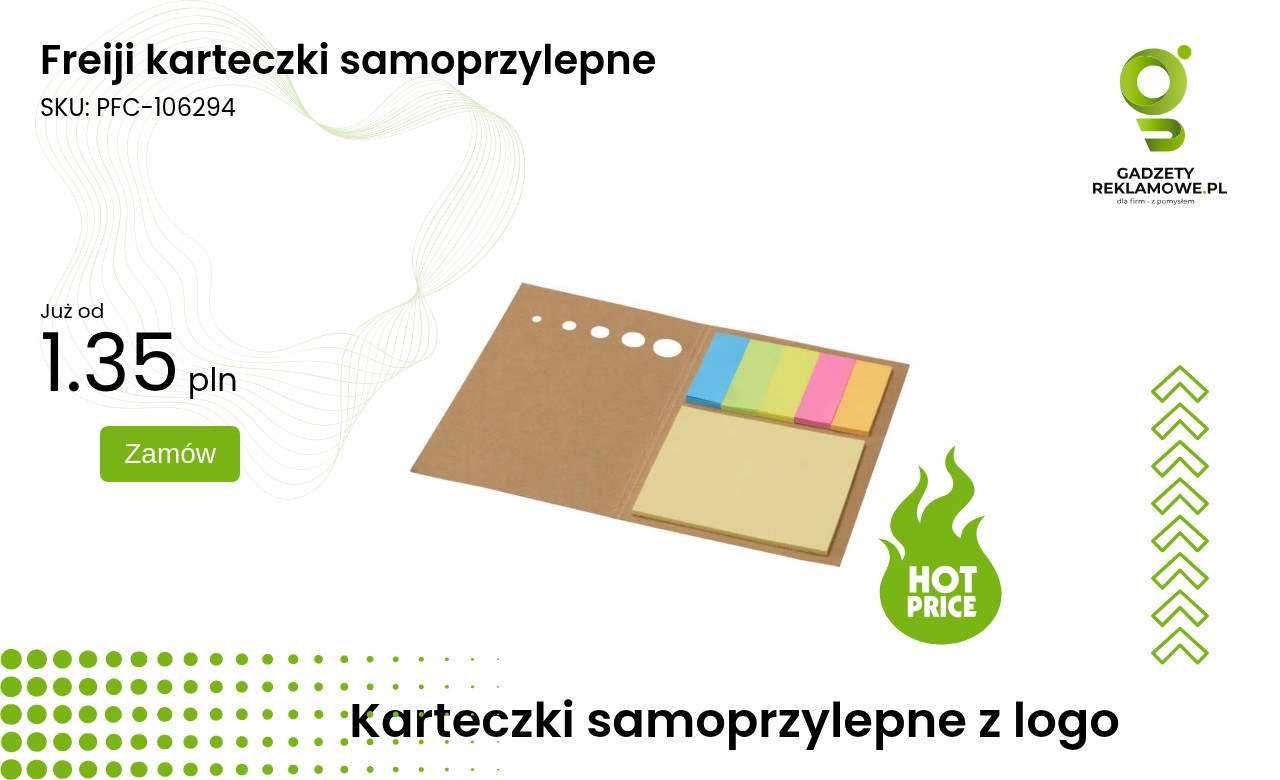 Freiji karteczki samoprzylepne Freiji karteczki samoprzylepne w różnych kolorach