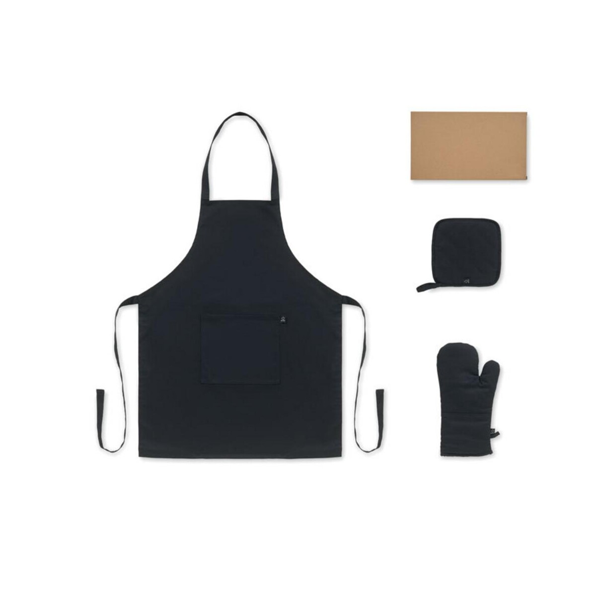 Fartuchy z logo – zestaw kuchenny z recyklingu gala set mo3171-03-top Zestaw kuchenny z recyklingu GALA SET mo3171-03-top