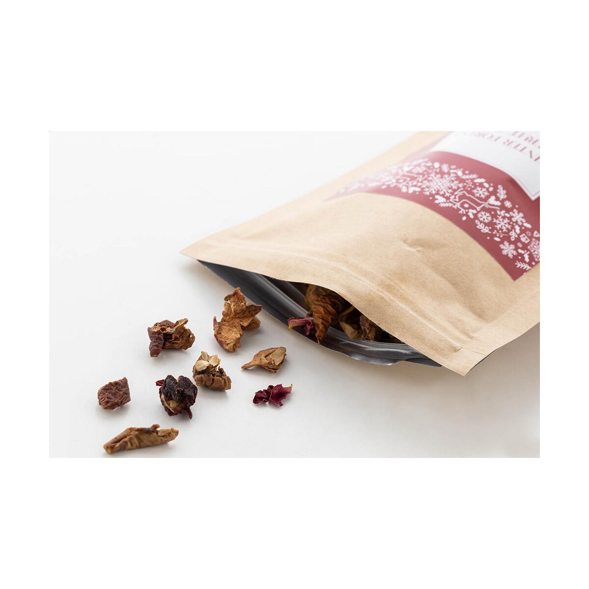 Gadżety świąteczne z logo – snowberry herbata z owoców leśnych zimowych, 40g AP65432__CU Snowberry Herbata z owoców leśnych zimowych, 40g AP65432__CU