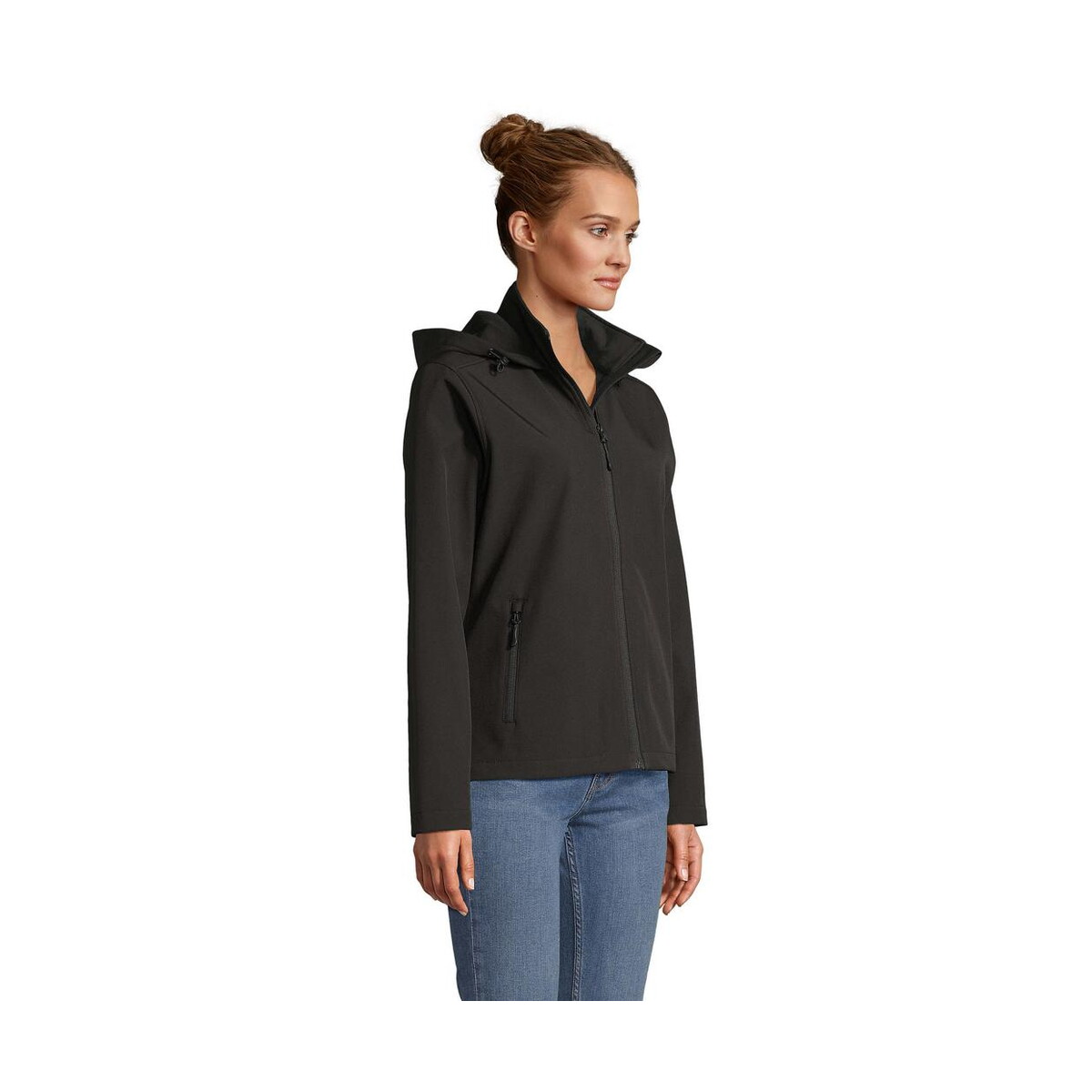 Kurtki z logo – race women kurtka z kapturem race hooded women s04448-bk-side RACE WOMEN Kurtka z kapturem RACE HOODED WOMEN s04448-bk-side