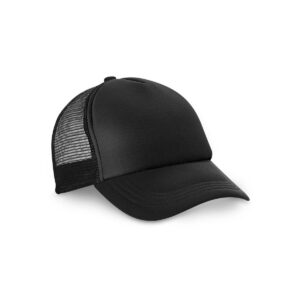 NICOLA BK. Czapka poliestrowa i siateczkowa (150 g/m²) - Czarna
