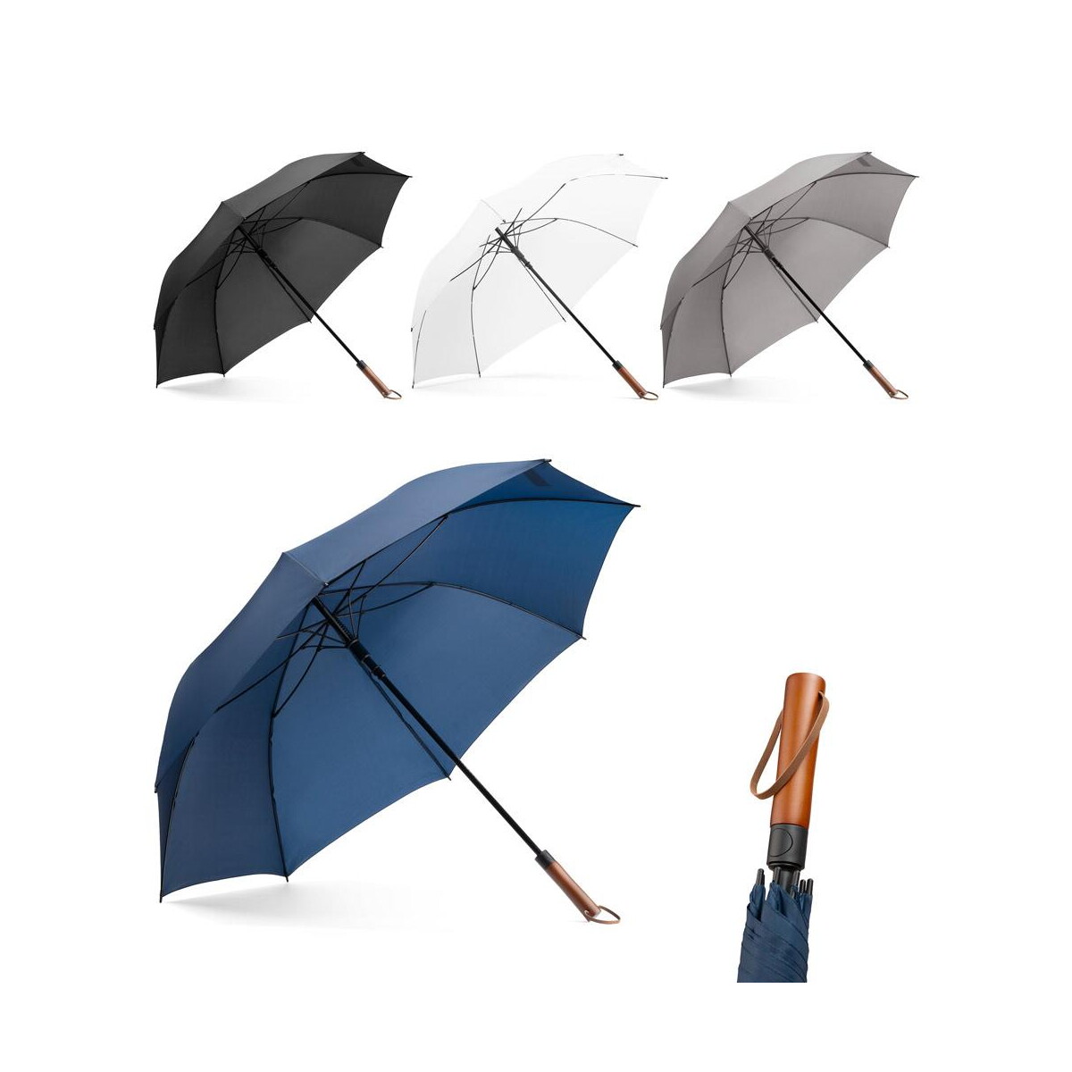 Parasole sztormowe z logo – mateo. duży (30″) parasol pongee 99176_set MATEO. Duży (30