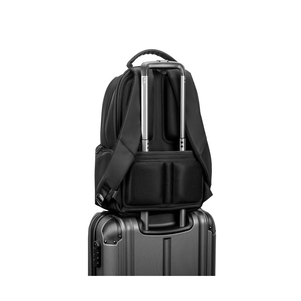 Torby na laptopa z logo – boston solid. plecak na laptopa (17″) z nylonu 150d z 2 wyściełanymi przegrodami 92530_103-e BOSTON SOLID. Plecak na laptopa (17