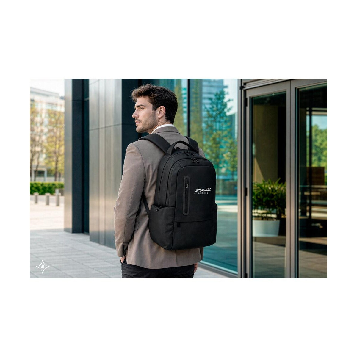 Torby na laptopa z logo – boston solid. plecak na laptopa (17″) z nylonu 150d z 2 wyściełanymi przegrodami 92530_amb BOSTON SOLID. Plecak na laptopa (17