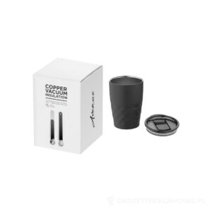 Kubek termiczny Geo 350 ml z izolacją próżniowo miedzianą - czarny – zdjęcia produktu