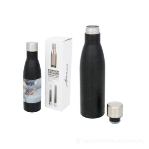 Vasa cętkowana butelka z miedzianą izolacją próżniową o pojemności 500 ml - czarny – zdjęcia produktu