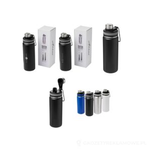 Miedziany, izolowany próżniowo bidon Gessi o pojemności 590 ml - czarny – zdjęcia produktu