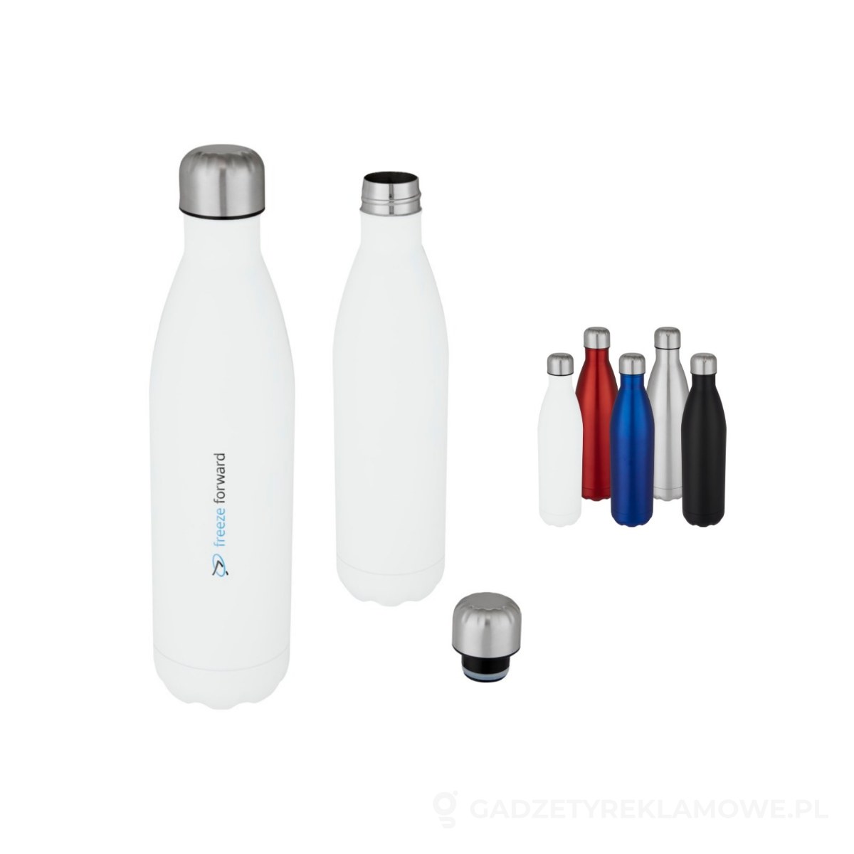 10069301-wariant-watermark Cove 750 ml vacuum insulated stainless steel bottle - biały – zdjęcia produktu