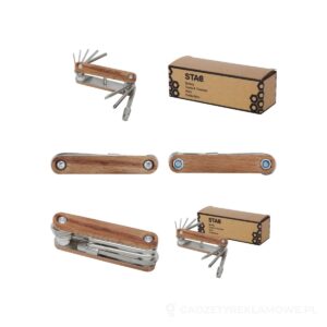 8-funkcyjne drewniane rowerowe narzędzie multi-tool Fixie - brazowy – zdjęcia produktu