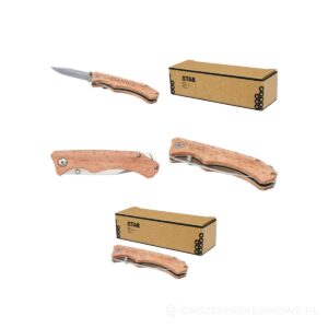 Scyzoryk z klipsem do paska Dave - brazowy – zdjęcia produktu