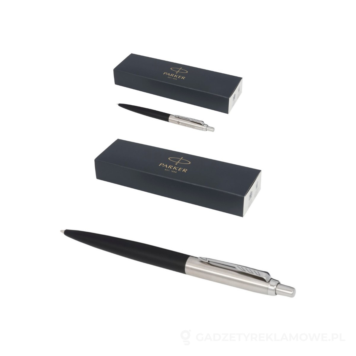 10732700-wariant-watermark Matowy długopis Jotter XL z chromowanym wykończeniem - czarny – zdjęcia produktu
