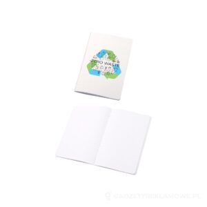 Notatnik Fabia z okładką z gniecionego papieru - biały – zdjęcia produktu