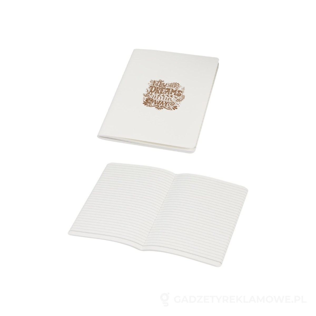 10781401-wariant-watermark Shale zeszyt kieszonkowy typu cahier journal z papieru z kamienia - biały – zdjęcia produktu