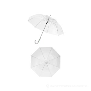 Przejrzysty parasol automatyczny Kate 23'' - biały – zdjęcia produktu