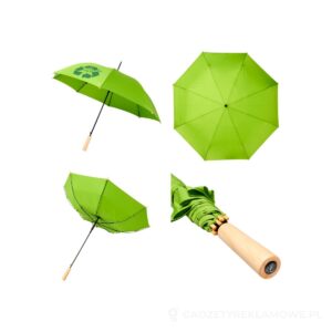 Parasol automatyczny Alina 23” wykonany z plastiku PET z recyklingu - zielony – zdjęcia produktu