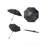 Wiatroodporny, automatyczny parasol Bella 23” - czarny – zdjęcia produktu