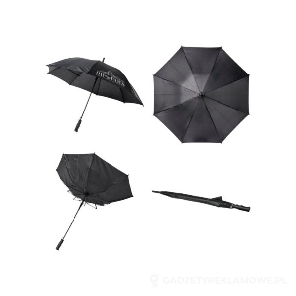 Wiatroodporny, automatyczny parasol Bella 23” - czarny – zdjęcia produktu