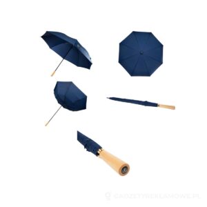 Wiatroodporny parasol golfowy 76 cm z PET z recyklingu Romee - niebieski – zdjęcia produktu