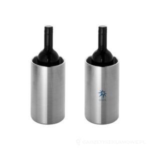 Dwuwarstwowy cooler do wina ze stali nierdzewnej Cielo - szary – zdjęcia produktu