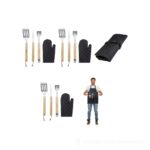 5-częściowy zestaw do grillowania Gril - czarny – zdjęcia produktu