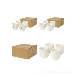 Male 4 sztuki, filiżanka do espresso o pojemności 90 ml - biały – zdjęcia produktu