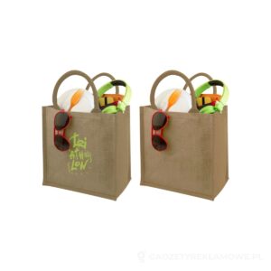 Jutowa torba prezentowa Chennai - piasek pustyni – zdjęcia produktu