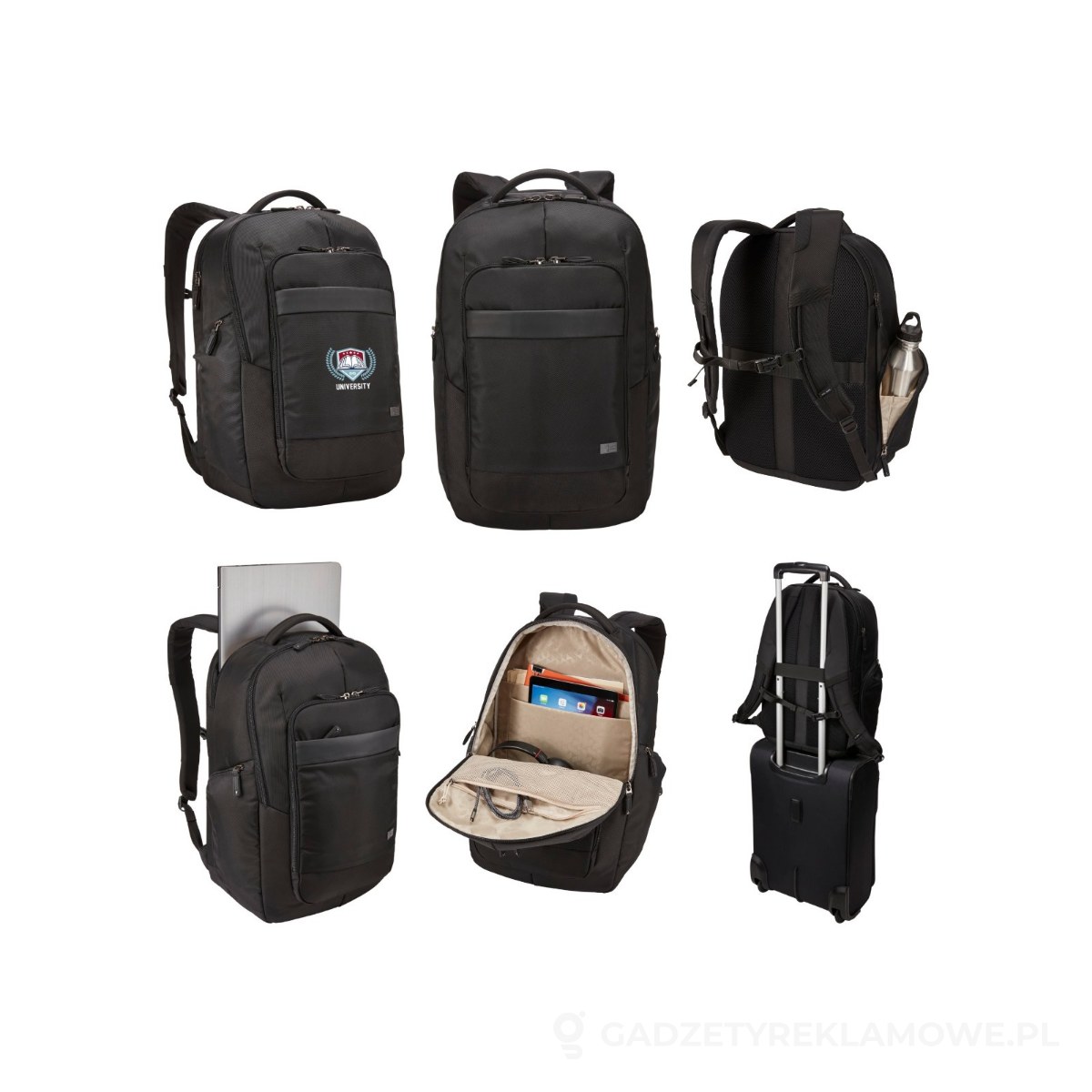 12055690-wariant-watermark Plecak Notion na laptopa 17,3 cala - czarny – zdjęcia produktu