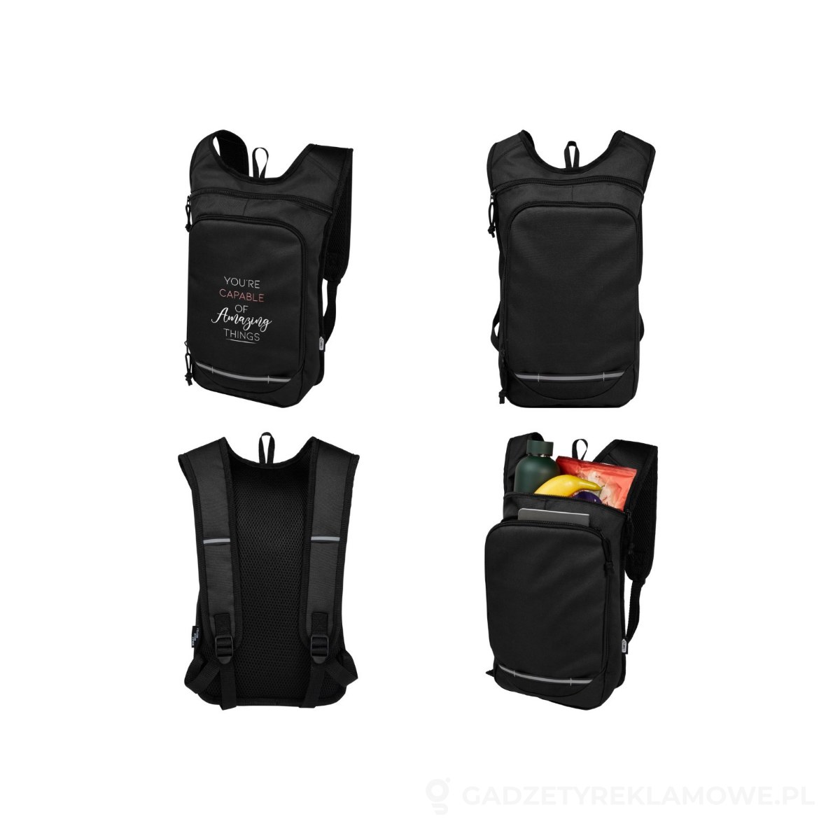 12065890-wariant-watermark Trails plecak outdorowy, certyfikat GRS, tworzywo RPET, 6,5 l - czarny – zdjęcia produktu