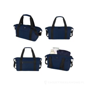Joey sportowa torba podróżna o pojemności 25 l z płótna z recyklingu z certyfikatem GRS - niebieski – zdjęcia produktu