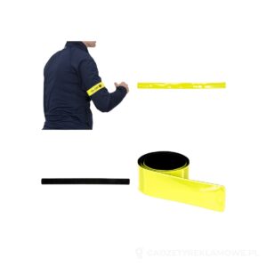 Lynne odblaskowa opaska samo zawijająca się przy uderzeniu, 34 cm - żółty – zdjęcia produktu