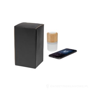 Bambusowy głośnik Bluetooth® Aurea z podświetleniem - piasek pustyni – zdjęcia produktu