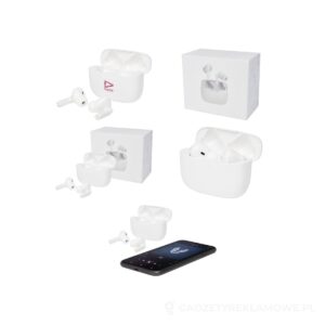 Essos 2.0 automatycznie parujące się bezprzewodowe słuchawki douszne z technologią True Wireless i futerałem - biały – zdjęcia produktu