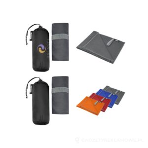 Niezwykle lekki i szybkoschnący ręcznik Pieter z plastiku PET z recyklingu 130 x 80 cm - szary – zdjęcia produktu